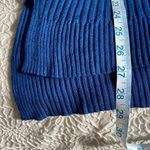 cupio  Womens Cowl Neck Sweater Pullover Long Sleeve‎ Knit Ribbed Blue Size XL Photo 8