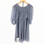 ASOS Maternity Off Shoulder Blue Stripe Mini Dress with Sheer Blouson Sleeve Size undefined Photo 10