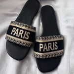 Lavishly Paris Women’s City Paris Black Slides Size: 8 Multiple Photo 9