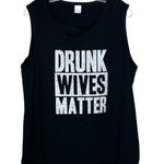 No Brand Sz 2XL Drunk Wives Matter Black Tank Top Funny Graphics Photo 0