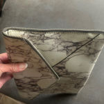 Rebecca Minkoff  Leo Leather Marble Grey Envelope Clutch Photo 12
