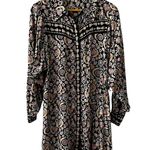 Boden Floral Western Mini Shirt Dress 10R Black Size undefined Photo 1