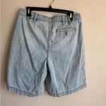 Lands End Light Wash Blue Denim Paperbag Jean Shorts Womens 10 Eclectic Grandpa Photo 3
