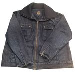 Talbots  Plus Denim Bomber Jacket Zip Front Dark Wash 18W Photo 0