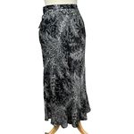Anthropologie  Bias Satin Midi Skirt 8 Black Floral Romantic Fairy Whimsygoth NEW Photo 1