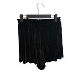 ZARA Pleated Black Flowy Stretchy Shorts Photo 3