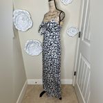 Billabong NTM: Twist N Shout Black, White, Grey & Blue Wide Leg Jumpsuit Sz M Photo 9