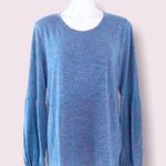 Indigo Blue NWT Life Style Crewneck Tight Knit Sweater in Size L Photo 0