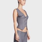 LIONESS  NWT Cinco Fitted Vest In Gray Photo 1