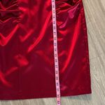 Y2K Vintage Burgundy Red Satin Bow Knee Length Evening Dress Size 11 Photo 4
