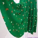 Unique Vintage  X GB Butterfly‎ And Daisy Flowers Green Dress, size L Photo 5