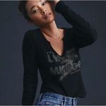 Pilcro Anthropologie V-Neck Music Lyrical Mirage Festival Top Size X-Small Photo 2