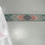 Xhilaration Size XL White - Flamingo Embroidered Kimono Swimsuit Cover-Up Kaftan Photo 3