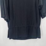 Kenar  Top Size Large Black Sequins Holiday Casual Cocktail Stretch Blouse NWT Photo 8