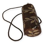 American Vintage Vintage 90s Lynne Jerome Floral Beaded Crossbody Purse 100% Silk Lined | Brown Photo 7