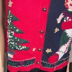 Vintage Capacity women’s Festive Red and Black Women's Sweater Vest size M Size M Photo 9