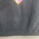 Vintage Patchwork Sweatshirt Black Size Large Quilt Patch One Photo 9