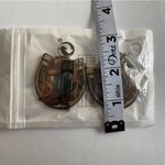 Western style‎ wooden with sunflower shape pattern drop hook earrings Brown Photo 9