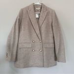 Loft Double Breasted Blazer Coat with Pearl Buttons Neutral Size 4 NWT Photo 0