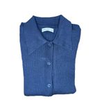 Nine West Sweater Women's Size S Rib Button-Up Shirt Blue Cardigan Ribbed NWT Photo 6