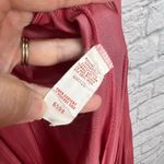 Vintage 70s Gilead Mauve Pink Maxi Gown 1/2 Zip Size S Satin House Dress 55" Photo 4