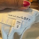 Loft “Made with Love” White Denim Skirt | Classic Summer Style | Size 2 Photo 3