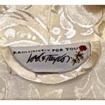 Lord & Taylor Robe Womens Ivory Satin Jacquard Floral Belted Bridal XL READ SIZE Photo 8