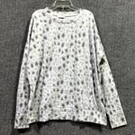 Pink Lily  Sweatshirt Womens Small Multicolor Leopard Print Stretch Side Slit Photo 0