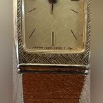 Seiko Ladies Watch Gold Plated Rectangular Dial Gold Tone Dial Hands Bracelet Photo 4