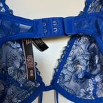 Victoria's Secret  Royal Blue Floral Lace Bralette Photo 7