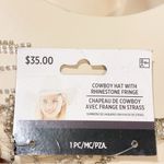 Cowboy Western Cream Hat With Silver Rhinestone Fringe Festival Concert NEW Photo 2