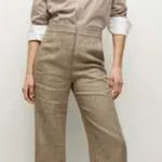 Veronica Beard  Plaid Tonelli Women's Wide Leg Trouser Pant in Ecru Size 12 NWT Photo 0