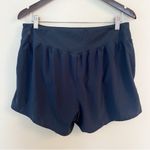 Zella Navy Blue Elastic Waist Athletic Running Shorts Size Large Lined Flowy Photo 2