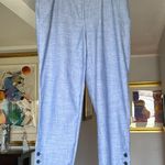Talbots Chambray Cropped Ankle Pants Sz 8 and Bonus Top Sz MP Photo 1