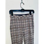 ROSETTA GETTY Poppy Plaid Pull On Flared Hemline Cropped Plaid Pants size Small Gray Photo 7