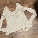 Aeropostale White Crochet Knit Long Sleeve Women's Top size small Photo 0