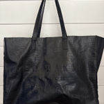Ted Baker London Black Embossed Croc Faux Leather Tote Bag Photo 0