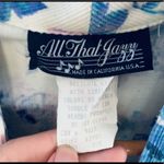 Vintage All That Jazz floral button up blouse size M Blue Size M Photo 4