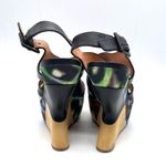 Anthropologie Leifsdottir Kivi Silk and Leather wedge Sandals Photo 4