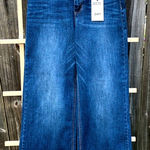 Oat NWT  NY high rise wide leg Raw Hem Stretchy Jeans Photo 0