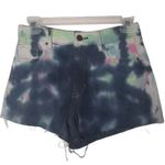 PacSun High Rise TIE DYE FESTIVAL Denim Jean Shorts Size 25 Photo 0