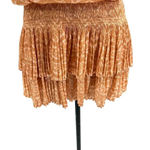 Current Air Los Angeles The Wyland Dress Smocked Mini Orange Floral Size Small Photo 7