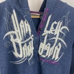 Harley Davidson Gray Waffle Weave Long Sleeve Logo Embroidered Print Hoody Top M Size M Photo 2