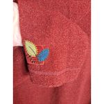 Alfred Dunner  Burgundy Polyester Floral Embroidered Cardigan Jacket‎ Size 8 Photo 6