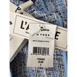 L'Agence Women's Chambray Blue Tweed Double Breasted Blazer Jacket Photo 9