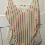 J Brand Neon Stripe Tank Top Size Large Photo 0