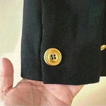 Anne Klein Vintage  Double Breasted Womens Blazer 100%‎ Wool Black Size 8 Photo 12