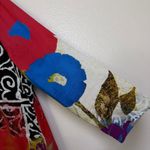 Simply Art Dolcezza Top Womens Medium Button Up Shirt Floral Artsy Boho Shell Red Photo 5