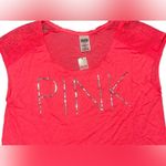 PINK - Victoria's Secret PINK by‎ Victorias Secret Women’s Cropped Short Sleeve Shirt Pink Size Large Photo 1