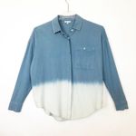 Splendid XS Blue chambray Bleach Dip Dyed Boyfriend Shirt Photo 1